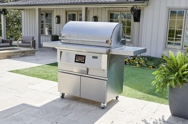 Asador de Pellets Coyote 36" con Carrito